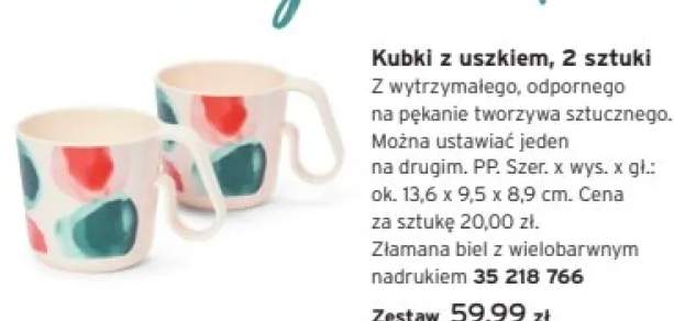 Kubki z uszkiem 2-pak