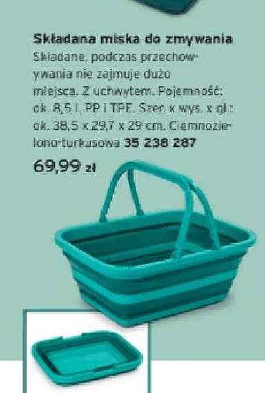 Składana miska do zmywania ok. 8,5 l