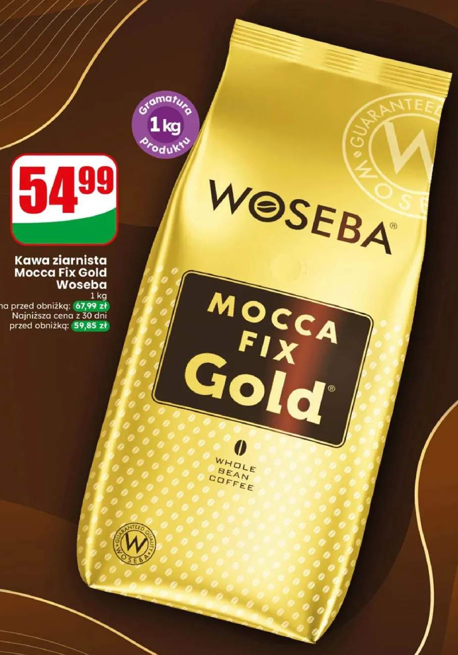 Kawa ziarnista Woseba Mocca Fix Gold
