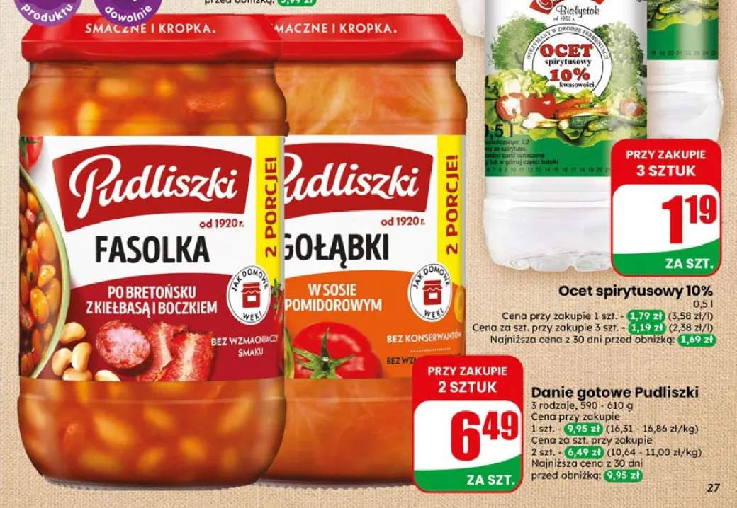 Danie gotowe Fasolka po bretońsku z kiełbasą i boczkiem Pudliszki +1 wariant