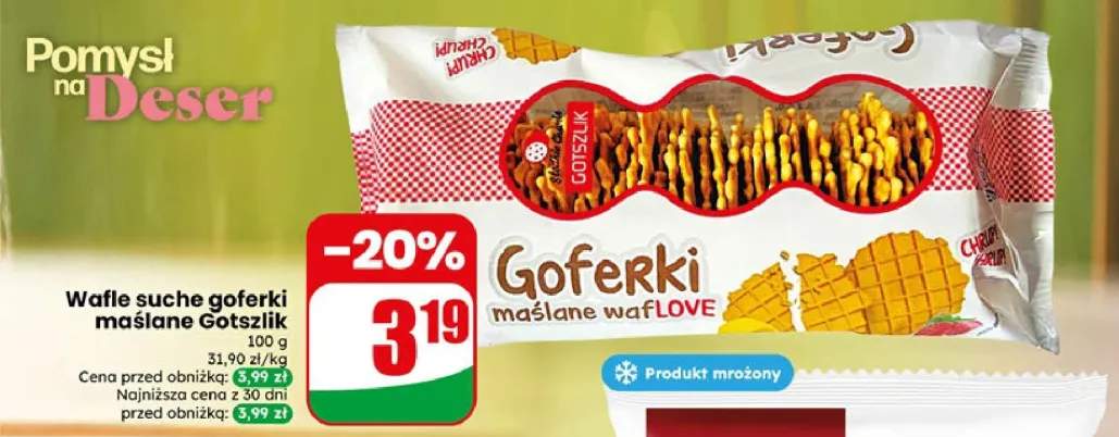Wafle suche goferki maślane Gotszlik