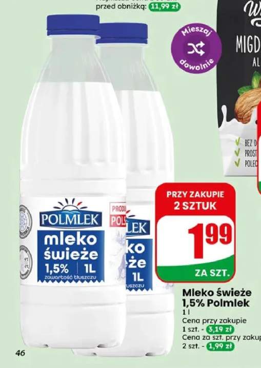 Mleko świeże 1,5% Polmlek