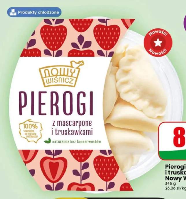 Pierogi z mascarpone i truskawkami Nowy Wiśnicz
