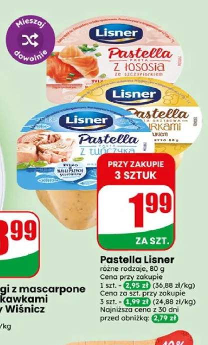 Pasta Pastella Lisner z tuńczykiem +1 wariant