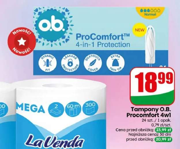 Tampony O.B. ProComfort 4w1