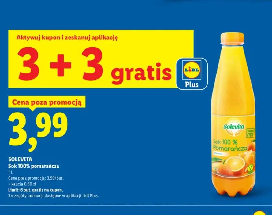Sok 100% pomarańcza Solevita