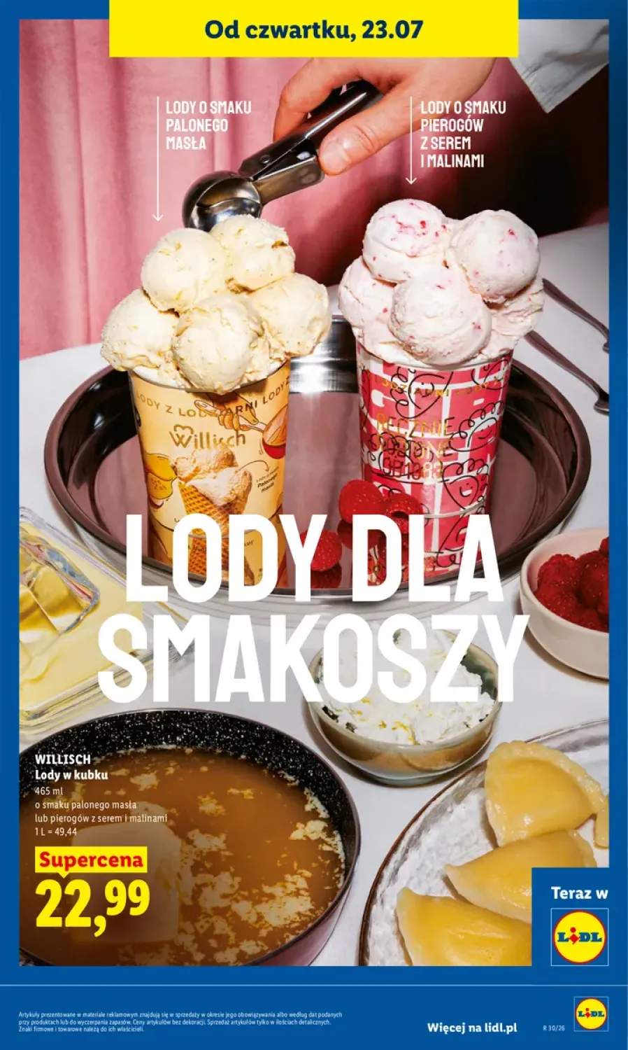 Lody w kubku Willisch o smaku palonego masła +1 wariant