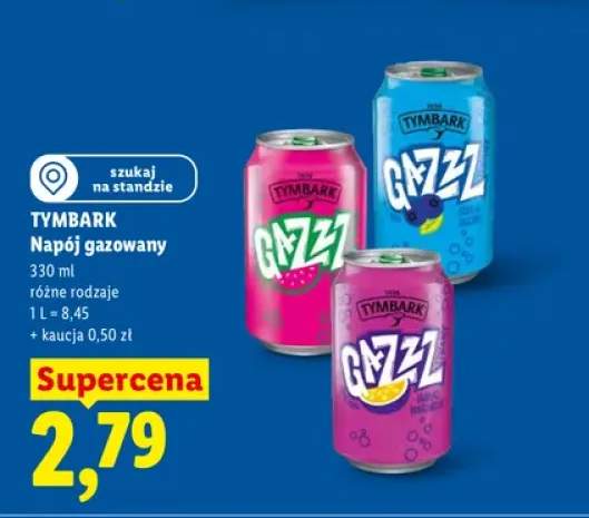 Napój gazowany Tymbark Gazzz arbuz +1 wariant