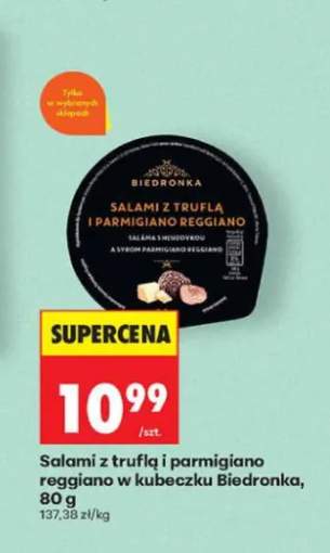 Salami z truflą i parmigiano reggiano w kubeczku Biedronka