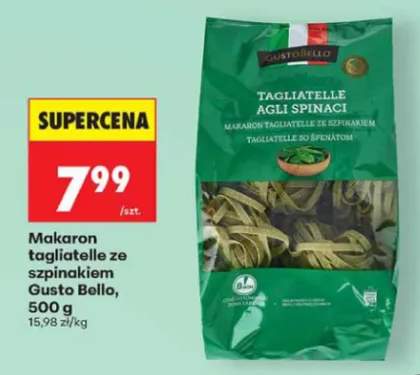 Makaron tagliatelle ze szpinakiem Gusto Bello