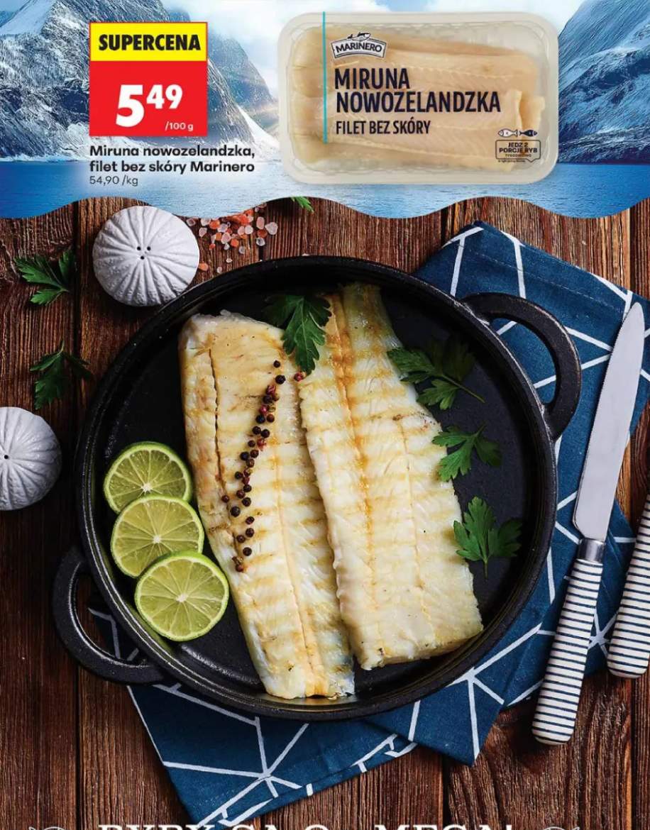 Ryba miruna nowozelandzka filet bez skóry Marinero