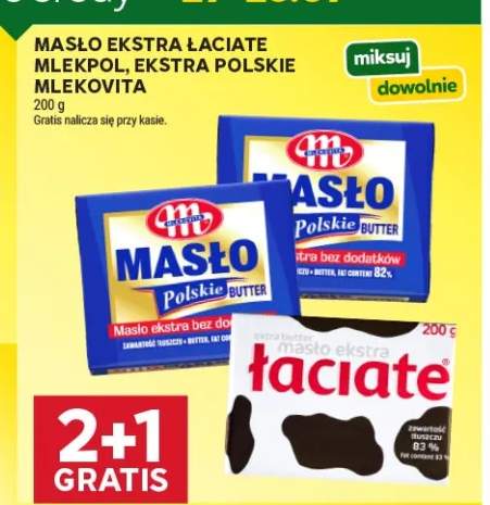 Masło ekstra Łaciate +1 wariant