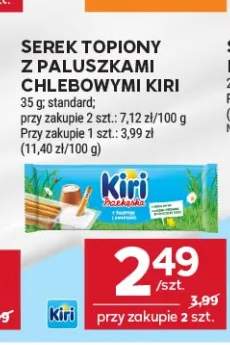 Serek topiony z paluszkami chlebowymi Kiri