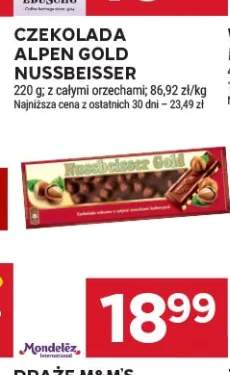 Czekolada Alpen Gold Nussbeisser z całymi orzechami