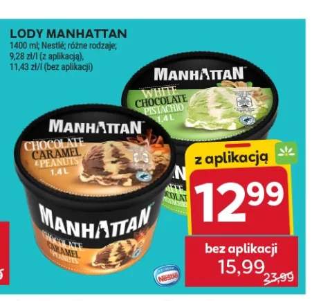 Lody Manhattan White Chocolate Pistachio +1 wariant