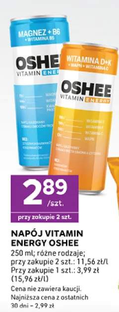 Napój gazowany Oshee Vitamin Energy Magnez + B6 +1 wariant