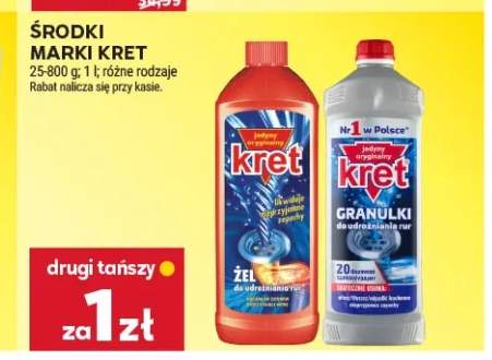 Żel do udrożniania rur Kret +1 wariant