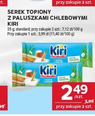 Serek topiony z paluszkami chlebowymi Kiri