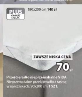Prześcieradło nieprzemakalne VIDA 90x200 cm