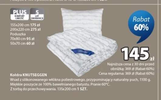 Poduszka KNUTSEGGEN 70x80 cm +1 wariant