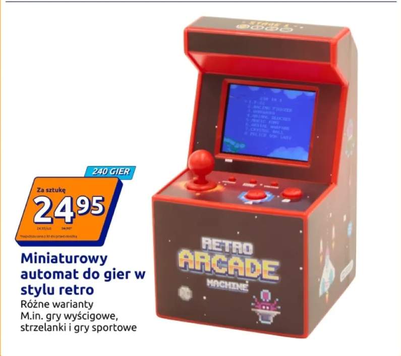 Miniaturowy automat do gier w stylu retro Retro Arcade Machine