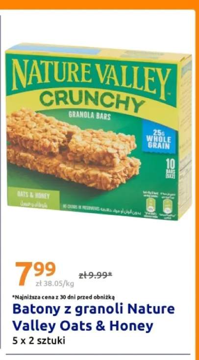 Batony z granoli Nature Valley Oats & Honey 10-pak