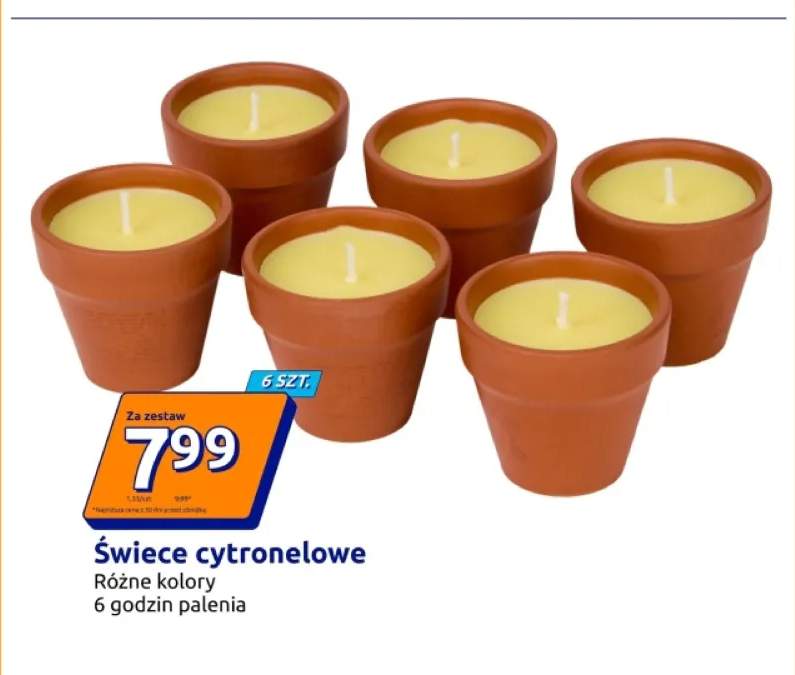 Świece cytronelowe 6-pak