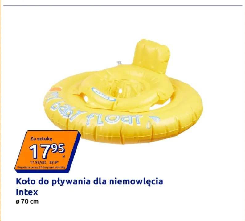 Koło do pływania dla niemowlęcia Intex ø 70 cm