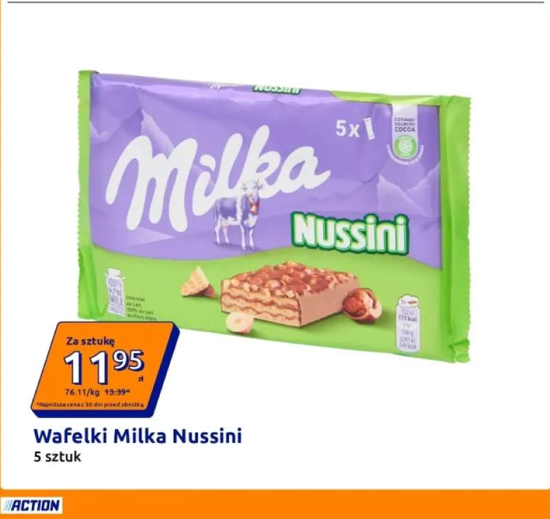 Wafelki Milka Nussini 5-pak