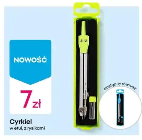Cyrkiel w etui z rysikami
