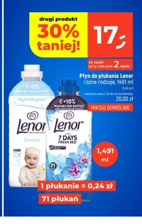 Płyn do płukania Lenor Sensitive +1 wariant