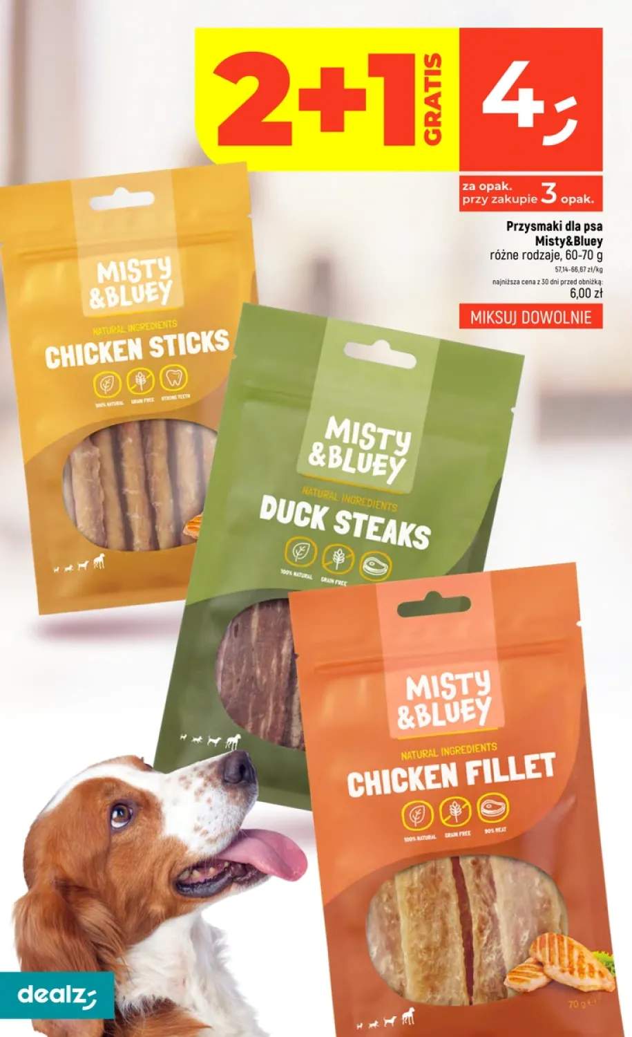 Przysmaki dla psa Duck Steaks Misty & Bluey +2 warianty