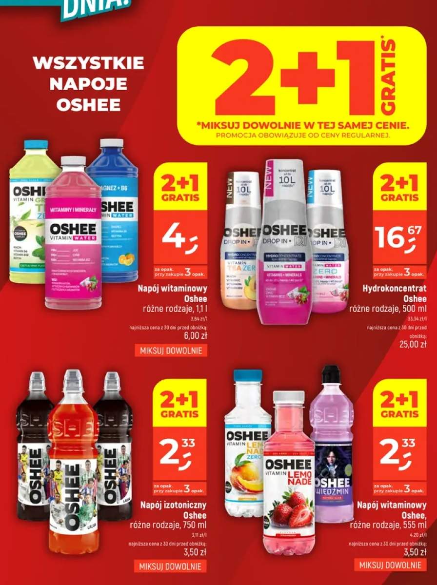 Napoje Oshee +10 wariantów