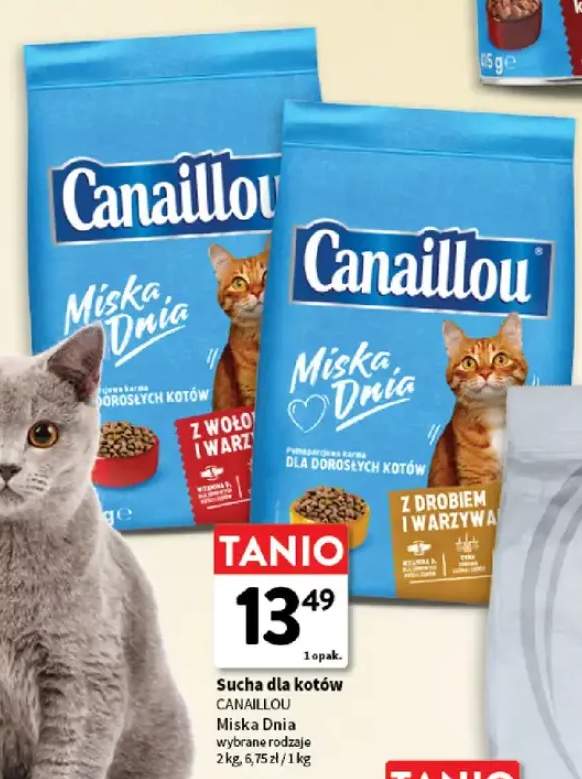 Sucha karma dla kotów Canaillou Miska Dnia z wołowiną i warzywami