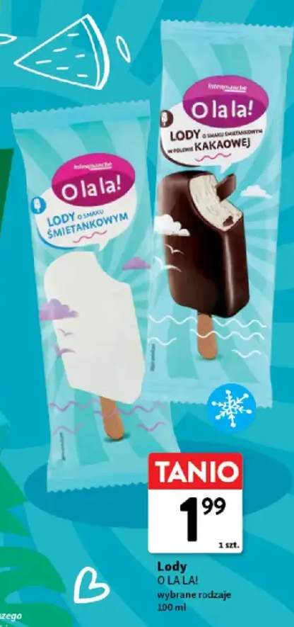 Lody o smaku śmietankowym O la la!