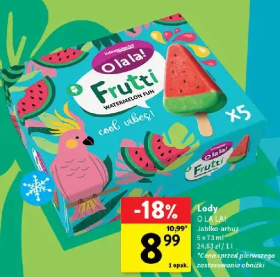 Lody Frutti jabłko-arbuz O la la!