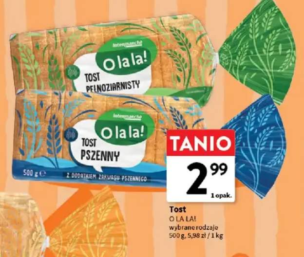 Chleb tostowy pszenny O la la! +1 wariant