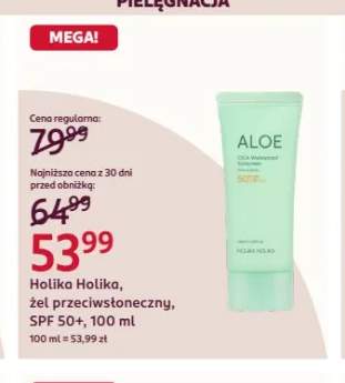 Żel przeciwsłoneczny Holika Holika Aloe Cica Waterproof Sunscreen SPF 50+