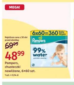 Chusteczki nawilżane dla dzieci Pampers Baby Wipes 99% Water 6-pak