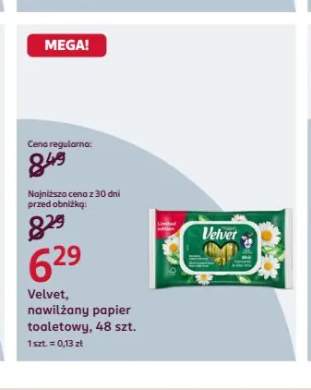 Nawilżany papier toaletowy Velvet