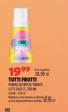 Pianka do mycia twarzy Tutti Frutti Let's Face It
