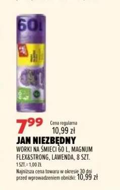 Worki na śmieci Jan Niezbędny Magnum Flex&Strong lawenda 8-pak