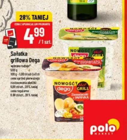 Sałatka grillowa Dega Ziemniaczki z papryką +1 wariant