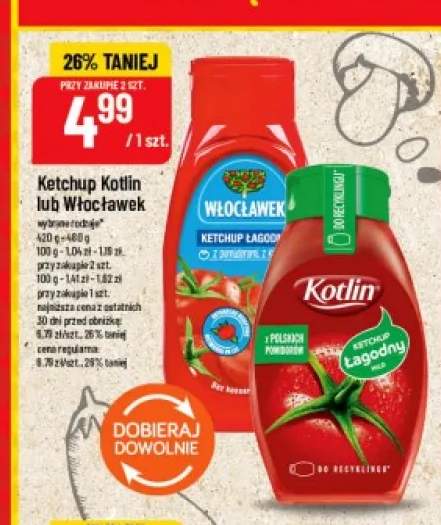 Ketchup łagodny Włocławek +1 wariant