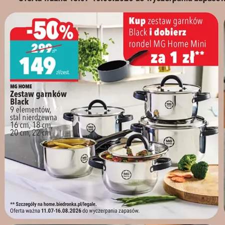 Zestaw garnków MG Home Black