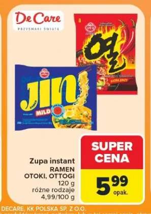 Zupa instant ramen Ottogi Jin Ramen Mild +1 wariant