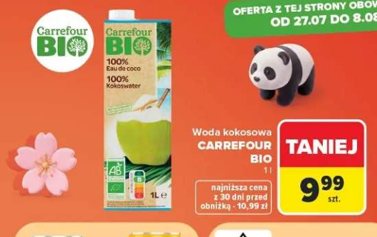 Woda kokosowa Carrefour Bio