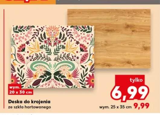 Deska do krojenia ze szkła hartowanego 20x30 cm