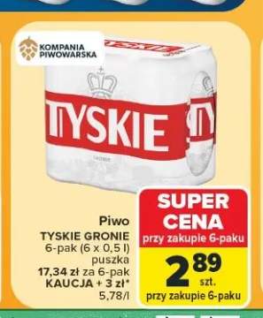 Piwo Tyskie Gronie 6-pak 500 ml