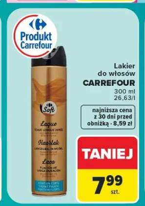 Lakier do włosów Carrefour